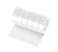 Xrkuu Lot de 6 rouleaux de ruban adhésif électrique blanc, 18 mm x 10 m, ruban isolant en PVC, étanche et résistant pour projets de fils, isolation et réparation de fils cassés