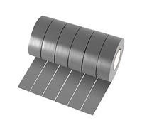 Xrkuu Lot de 6 rouleaux de ruban adhésif électrique gris, 18 mm x 10 m, ruban isolant en PVC, étanche et résistant pour projets de fils, isolation et réparation de fils cassés