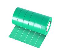 Xrkuu Lot de 6 rouleaux de ruban adhésif électrique vert, 18 mm x 10 m, ruban isolant en PVC, étanche et résistant pour projets de fils, isolation et réparation de fils cassés