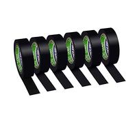 Xrkuu Lot de 6 rubans adhésifs isolants noirs, 17 mm x 9 m, ruban adhésif isolant, imperméable, en PVC, pour projets de câblage