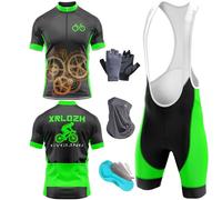 XRLQZH Combinaison De Cyclisme À Manches Courtes Pour Hommes, Cuissard Homme Tenue Cycliste Manche Courte Séchage T-Shirt VTT Velo Route Kits Vêtements MTB Jersey D'été, (TYP-1,S)
