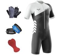XRLQZH Homme Pro Trifonction Manches Courtes Sports De Plein Air Vêtements De Triathlon,Tri-Costume d'une Pièce,Combinaison De Cyclisme Homme，Cyclisme Body (TYP-8,XL)