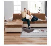 XRLQZH Housse De Coussin Extensible pour Caravane Imperméable en Jacquard,Housse De Coussin De Siège De Caravane pour Caravane, Van, Salon (Camel,L130-150cm W65-95cm)