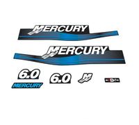 XRmarine Décalques pour Mercury 6 HP deux temps 1999-2006 année hors-bord moteur bleu décalcomanie kit autocollant ensemble reproduction 6HP 2 temps