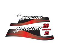 XRmarine Lot d'autocollants rouges 808499A00 pour hors-bord Mercury 25HP 1999-2006 Année TOP COWL 9163T19 9163T21