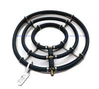 XRMXF Diffuseur d'air de bassin en acier inoxydable lesté Aérateur hydroponique KoiPond Tri Ring - Améliore la santé des poissons et des plantes (3 boucles/Ø 35 cm)
