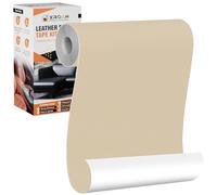 Xroam Simili Cuir Autocollant, 12x160 cm Beige, Patch de Réparation en Cuir Auto-adhésif, Reparation Autocollant Cuir Patch Rénovation pour Canapés, Sièges de Voiture, Chaises