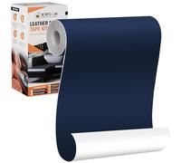 Xroam Simili Cuir Autocollant, 12x160 cm Bleu Marine Lisse, Patch de Réparation en Cuir Auto-adhésif, Reparation Autocollant Cuir Patch Rénovation pour Canapés, Sièges de Voiture, Chaises