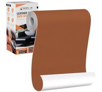 Xroam Simili Cuir Autocollant, 12x160 cm Brun Clair, Patch de Réparation en Cuir Auto-adhésif, Reparation Autocollant Cuir Patch Rénovation pour Canapés, Sièges de Voiture, Chaises