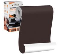 Xroam Simili Cuir Autocollant, 12x160 cm Brun Foncé, Patch de Réparation en Cuir Auto-adhésif, Reparation Autocollant Cuir Patch Rénovation pour Canapés, Sièges de Voiture, Chaises