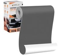 Xroam Simili Cuir Autocollant, 12x160 cm Gris Foncé, Patch de Réparation en Cuir Auto-adhésif, Reparation Autocollant Cuir Patch Rénovation pour Canapés, Sièges de Voiture, Chaises
