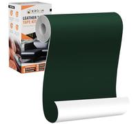 Xroam Simili Cuir Autocollant, 12x160 cm Vert Lisse, Patch de Réparation en Cuir Auto-adhésif, Reparation Autocollant Cuir Patch Rénovation pour Canapés, Sièges de Voiture, Chaises