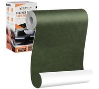 Xroam Simili Cuir Autocollant, 12x160 cmVert Rétro, Patch de Réparation en Cuir Auto-adhésif, Reparation Autocollant Cuir Patch Rénovation pour Canapés, Sièges de Voiture, Chaises
