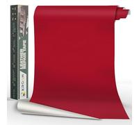 Xroam Simili Cuir Autocollant Rouge Lisse, 40x100 cm Patch de Réparation, Auto-adhésif pour Canapés, Sacs à Main, Sièges de Voiture