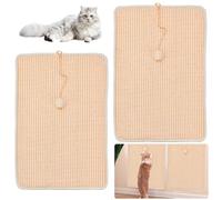 XRPRPX Tapis Griffoir pour Chat Antidérapant 59x39 cm, Tapis Sisal Naturel Beige Tapis à Gratter Horizontal Durable Tapis pour Chats en Sisal pour Chats d'Intérieur, Naturel et Facile à Nettoyer