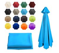 XRQBYUX 3.50M/8 Baleines Auvent De Remplacement Pour Parasol De Jardin, Parasol Toile De Parasol, Housse De Rechange De Remplacement Couverture, Polyester Anti UV 50+(Lake blue,8 ribs-350cm/11.4ft)