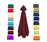 XRQBYUX Auvent De Rechange Rond De 200-350cm pour Parasol (6/8 Baleines), Toile De Rechange pour Parasol en Polyester, Imperméable Et Respirante(Wine Red,8 ribs-350cm/11.4ft)