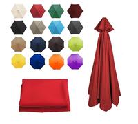 XRQBYUX 3.50M/8 Baleines Auvent De Remplacement Pour Parasol De Jardin, Parasol Toile De Parasol, Housse De Rechange De Remplacement Couverture, Polyester Anti UV 50+(Red,8 ribs-300cm/9.8ft)