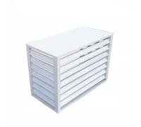 XRRJFYH Cache Climatiseur Exterieur Mural Cache Pompe a Chaleur Extérieur Cache Clim Alu, Réduction de Bruit, pour Dissimulation et L'intimité (Color : Bianco, Size : 4 sides For 1.5HP)