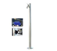 XRRJFYH Jardin de Colonne D'eau Acier Inoxydable Robinet Exterieur Jardin Sur Pied avec Pistolet Pulvérisateur Robinet Exterieur(Silver,95x4.5cm/37x1.8in)