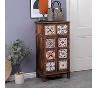 XRRJFYH Meuble Chaussure Bois, Rangement Chaussure avec Portes, Armoire Chaussure Entree, Casier Chaussures(Beige,53x37x100cm/21x15x39in)