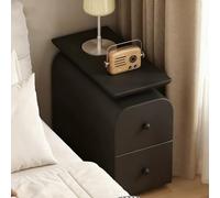 XRRJFYH Petite Table de Chevet, Table de Nuit Bois, Chevet de Lit Moderne avec Tiroirs(Black,30x40x48cm/12x16x19in)