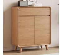 XRRJFYH Rangement Chaussure avec Tiroirs, Meuble Chaussure Bois avec Étagères Réglables, Armoire a Chaussures Entree, Casier Chaussures Gain de Place(Natural,70x100cm/28x39in)