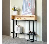 XRRJFYH Table Console avec Rangement, Console Entree Étroit, Console Meuble Rustique, Console Bois, Tables Consoles de Salon(120x20x85cm/47x8x33.5in)