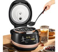 XRSMOU Cuiseur À Tapioca Commercial 8L, Écran Tactile, Cuisson À Une Touche, Antiadhésif, pour Les Magasins De Thé Au Lait, Les Magasins De Desserts