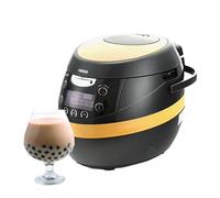 XRSMOU Cuiseur Boba Automatique Commercial, Sonde De Température Intégrée Intelligente, Pot Antiadhésif, Écran Tactile, pour Les Magasins De Desserts (1350W)