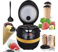XRSMOU Cuiseur Boba Commercial Automatique 6 / 8L, Écran Tactile Intelligent, Sonde De Température Intégrée, Nettoyage Facile, pour Les Magasins De Thé À Bulles (8l)