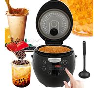 XRSMOU Cuiseur Boba Commercial Automatique 6 / 8L, Écran Tactile Intelligent, Sonde De Température Intégrée, Nettoyage Facile, pour Les Magasins De Thé À Bulles (6l)