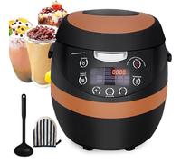 XRSMOU Cuiseur Boba Commercial Automatique 8L, Écran Tactile, Pot Intérieur Antiadhésif, pour Les Magasins De Thé Au Lait, Les Magasins De Desserts