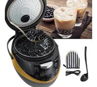 XRSMOU Machine À Boba Commerciale, Machine À Réchauffer Automatique Les Perles, Écran Tactile, Antiadhésif, pour Les Magasins De Desserts Au Thé Au Lait