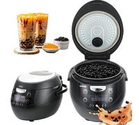 XRSMOU Machine Boba Maker,Cuiseur À Perles Commercial,Panneau De Commande Intelligent,Pot Intérieur Antiadhésif,pour La Cuisson des Perles,Sago (6l)
