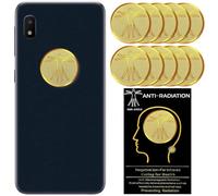 Xrten 10 Pcs Autocollant Anti-rayonnement, Anti-rayonnement Autocollant EMF Protecteur, Patch Anti Ondes Portables Autocollants de Protection pour Cellphone Electronics (Doré)