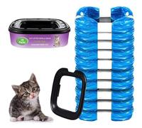 Xrten 10 Pcs Sacs de Recharge pour Litière Chat, Sacs Hygièniques pour Litière Chat, Sac A Crottes Chien, Convient pour Genie/Angelcare le Sac de Remplacement Spécial