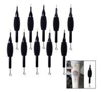 Xrten 10 Pcs/Set Aiguilles de Tatouage avec Tube Manchon Poignee, 10 Modèles 3RL 5RL 7RL 3RS 5RS 7RS 5F 7F 5M1 7M1