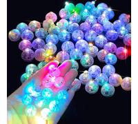 Xrten 120 Pièces LED Ballons Lumineux, Flash Lumière Colorée, Ballons Lumineux LED Ronds, pour Anniversaire Mariage Halloween Noël Décoration