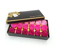 Xrten 18 Pièces Salle De Bain Parfumée Fleur, Rose Savon Décoratifs Parfumé pour Anniversaire/Mariage/Jour/La Fête De Saint Valentin