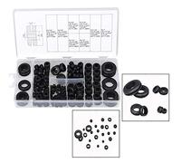 Xrten 180 Pièces Rondelles en Caoutchouc, Assortiment d'oeillets Joint de Bague Passe Fil en Caoutchouc Joint Torique d'étanchéité Anneau Assortiment pour Fils, Fiches et Câble