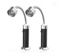 Xrten 2 pièces Feux de Gril pour Barbecue, Magnétique Réglable 360° Résistante aux Intempéries Accessoire pour Barbecue