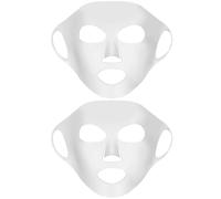 Xrten 2pcs Couverture de Masque en Silicone, Masque Facial en Silicone Réutilisable, Couverture de Masque Facial Hydratant, Masque Silicone Visage, Couverture de Masque de Visage