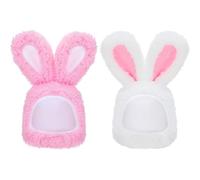 Xrten 2pcs Pâques Chat Chapeau Lapin Oreille, Chapeau Oreilles de Lapin, Costume de Pâques pour Chat, Deguisement pour Chat, Bonnet pour Chat, Costume de Lapin pour Chat et Chiot