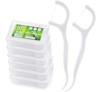 Xrten 300 Pcs Dental Floss, Fil Dentaire Sticks Jetable Oral Nettoyage Floss, Lot de 6 pour Les Soins Bucco-Dentaires, Le Nettoyage Des Dents, étui Portable