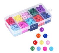 Xrten 350 Pièces Bouton de Couture Couleur en Résine pour Bricolage et Artisanat, avec Boîte de Rangement en Plastique