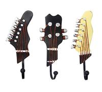 Xrten 3pcs Crochet Porte Manteau en Résine, Crochets en Forme de Guitare Vintage, Patère Porte Manteau Murale Vintage