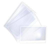 Xrten 3pcs Loupe de Taille Carte de Crédit, Lentille de Fresnel pour Lire en Plastique Lentille, Loupe de Poche en Plastique, Loupe Fresnel, Loupe de Lecture,Transparent