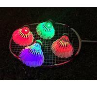 Xrten 4 Pièces Volant Badminton LED, LED Badminton pour Les Activités Sportives Intérieur et Extérieur