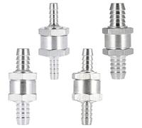 Xrten 4Pcs Clapet Anti-Retour, Clapet Anti Retour Gasoil, Clapet Anti-Retour de Carburant en Aluminium À Sens Unique, D'aluminium Non Retour Anti-Retour (6/8/10/12mm)